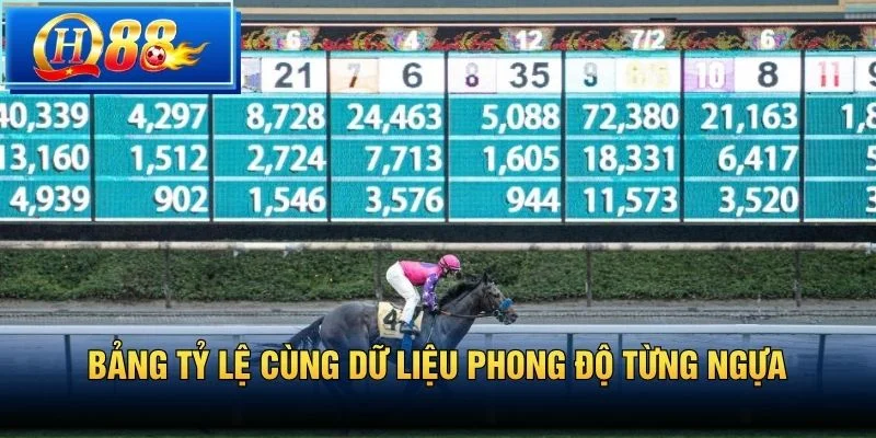 Bảng tỷ lệ cùng dữ liệu phong độ từng ngựa