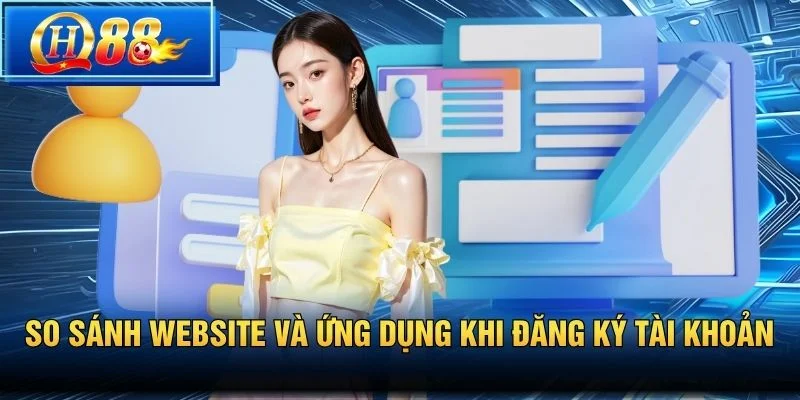 So sánh website và ứng dụng khi đăng ký tài khoản